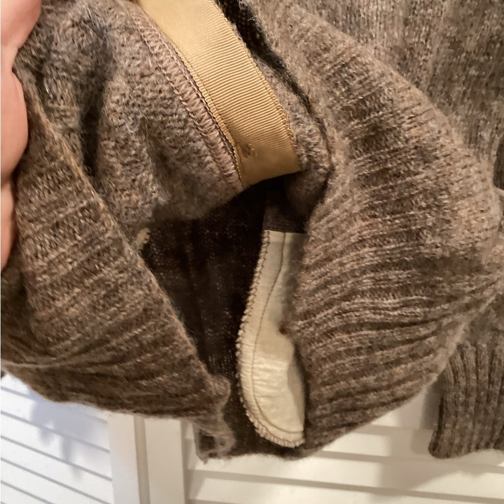 Saks Fifth Avenue Vintage Brown Tweed Cardigan 1960s Rare 100% wool RARE - Picture 11 of 13